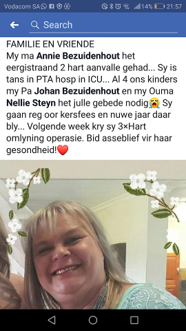 SHE NEARLY DIED, AND ABOUT TO LOSE EVERYTHING – GOAL R40 000